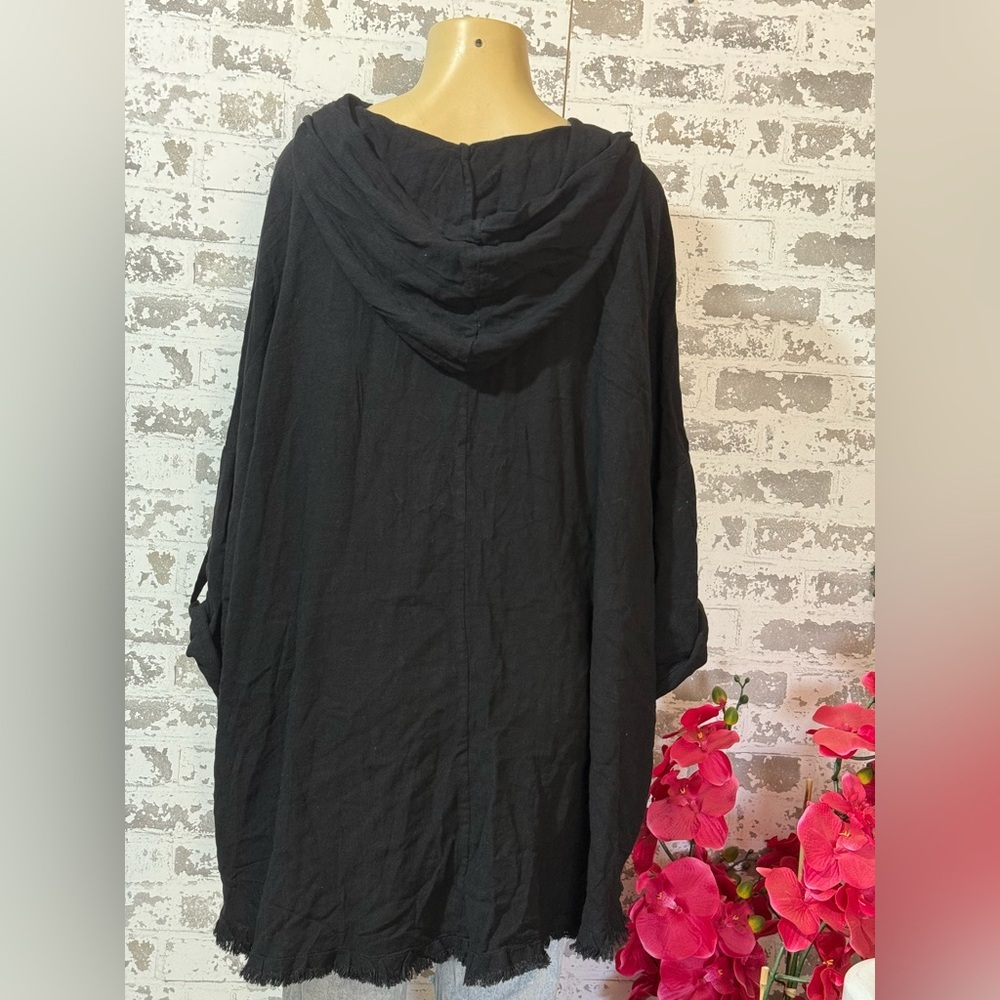 Umgee Black Button-Up Jacket - Picture 2 of 6